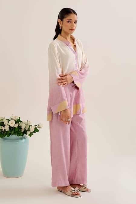 Buy Siyona By Ankurita Purple Cotton Sequins Bandeau Neck Chhui Ombre Tunic And Pant Co-ord Set Online at Aza Fashions Buy_Siyona By Ankurita_Purple Cotton Sequins Bandeau Neck Chhui Ombre Tunic And Pant Co-ord Set _Online_at_Aza_Fashions