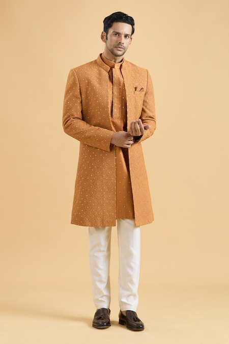 Aryavir Malhotra Thread Embroidered Sherwani Set 