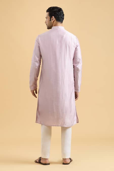 Shop Arihant Rai Sinha Purple Silk, Polyester, Viscose Solid Kurta With Pant at Aza Fashions Shop_Arihant Rai Sinha_Purple Silk, Polyester, Viscose Solid Kurta With Pant_at_Aza_Fashions
