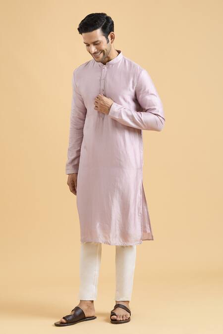 Buy Arihant Rai Sinha Purple Silk, Polyester, Viscose Solid Kurta With Pant Online at Aza Fashions Buy_Arihant Rai Sinha_Purple Silk, Polyester, Viscose Solid Kurta With Pant_Online_at_Aza_Fashions