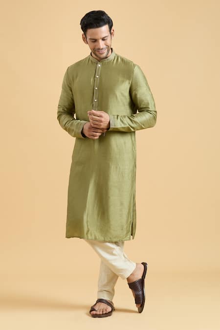 Aryavir Malhotra Solid Straight Kurta With Pant 