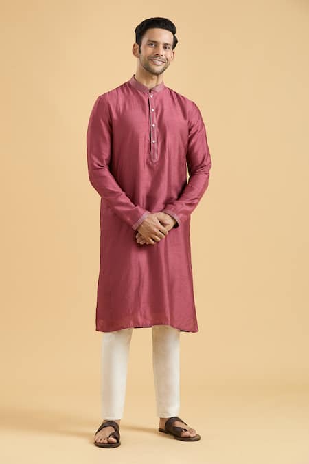 Aryavir Malhotra Straight Plain Kurta 