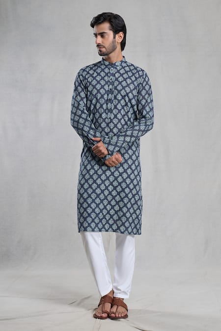 Aryavir Malhotra Floral Bloom Print Kurta With Pant 