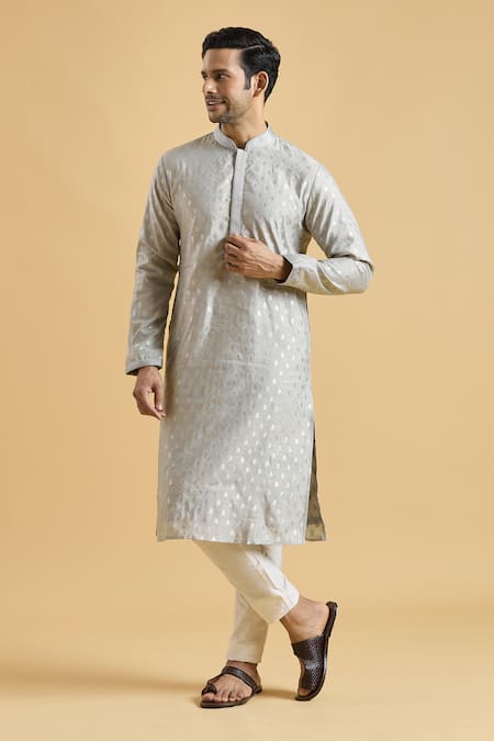 Arihant Rai Sinha Botanical Woven Kurta Set 