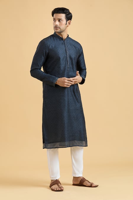 Aryavir Malhotra Diamond Print Kurta 