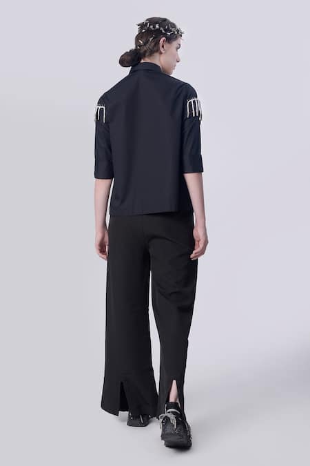 Nitin Bal Chauhan Bead Tassel Embellished Shirt With Pant 