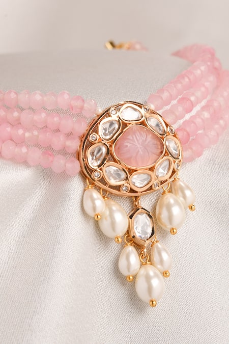 Buy Joules By Radhika Pink Charming Crystal Work Choker Online at Aza Fashions Buy_Joules By Radhika_Pink Charming Crystal Work Choker _Online_at_Aza_Fashions