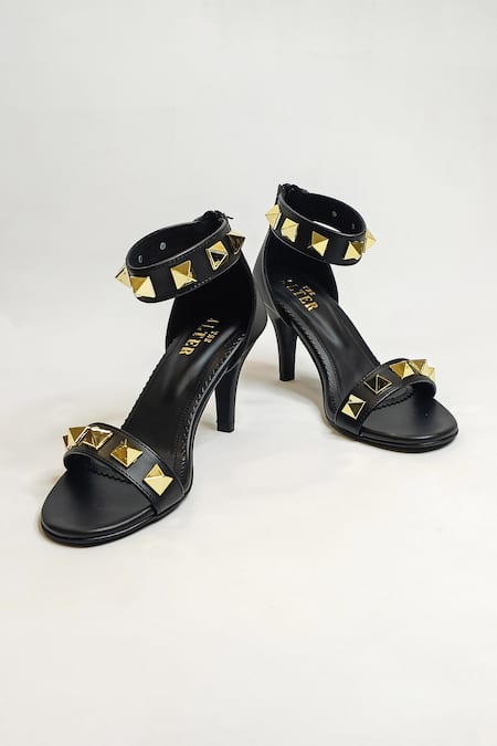 The Alter Black Asher Studs Embellished Stiletto Heels