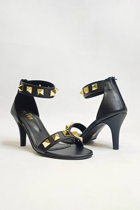 Shop The Alter Black Asher Studs Embellished Stiletto Heels Online at Aza Fashions Shop_The Alter_Black Asher Studs Embellished Stiletto Heels _Online_at_Aza_Fashions