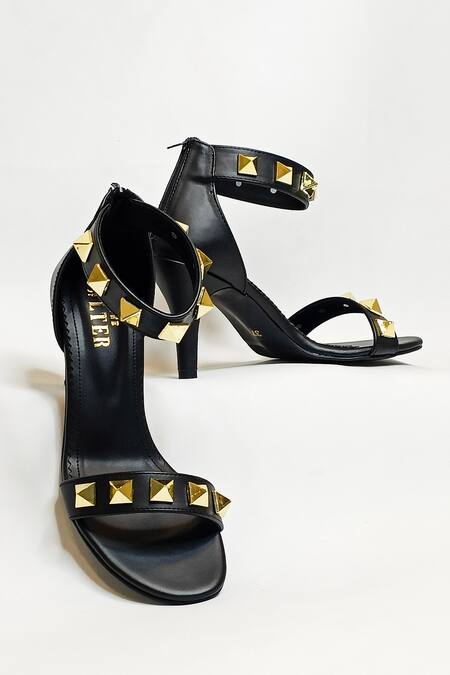 Shop The Alter Black Asher Studs Embellished Stiletto Heels Shop_The Alter_Black Asher Studs Embellished Stiletto Heels