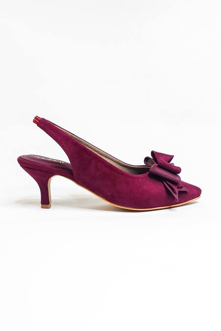 Buy The Alter Maroon Bows Marilyn Solid Pointed Toe Stiletto Heels Online at Aza Fashions Buy_The Alter_Maroon Bows Marilyn Solid Pointed Toe Stiletto Heels _Online_at_Aza_Fashions
