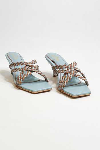 The Alter_Blue Belleza Braided Strapped Stiletto Heels _Online_at_Aza_Fashions