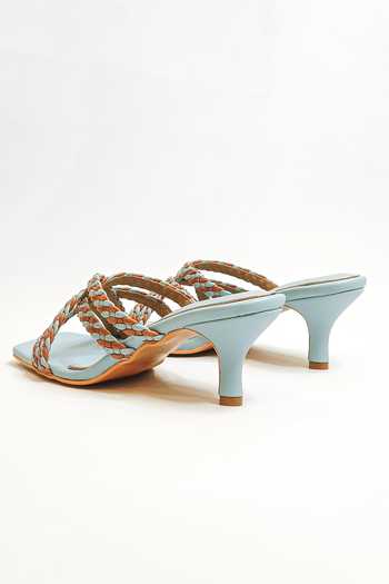 The Alter_Blue Belleza Braided Strapped Stiletto Heels _at_Aza_Fashions