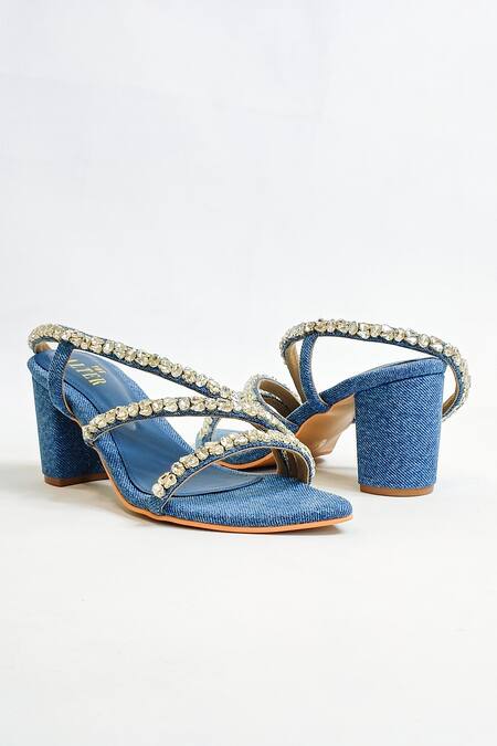 The Alter Blue Rhinestone Kiara Embellished Strappy Block Heels Online at Aza Fashions The Alter_Blue Rhinestone Kiara Embellished Strappy Block Heels _Online_at_Aza_Fashions