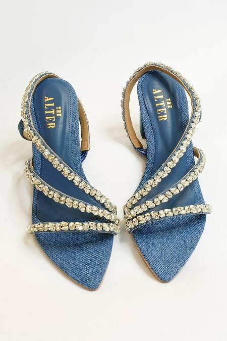Buy The Alter Blue Rhinestone Kiara Embellished Strappy Block Heels Online at Aza Fashions Buy_The Alter_Blue Rhinestone Kiara Embellished Strappy Block Heels _Online_at_Aza_Fashions