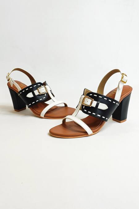 The Alter_Black Buckles Taylor Color Block Heels _at_Aza_Fashions