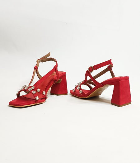 Buy The Alter Red Marina Strap Embellished Block Heels Online at Aza Fashions Buy_The Alter_Red Marina Strap Embellished Block Heels _Online_at_Aza_Fashions