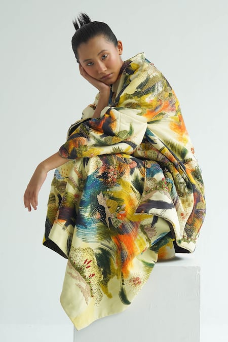 Til Multi Color Cotton Embroidery Dreamscape Skirt