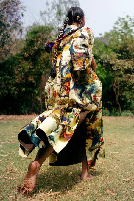 Shop Til Multi Color Cotton Embroidery Dreamscape Skirt at Aza Fashions Shop_Til_Multi Color Cotton Embroidery Dreamscape Skirt _at_Aza_Fashions