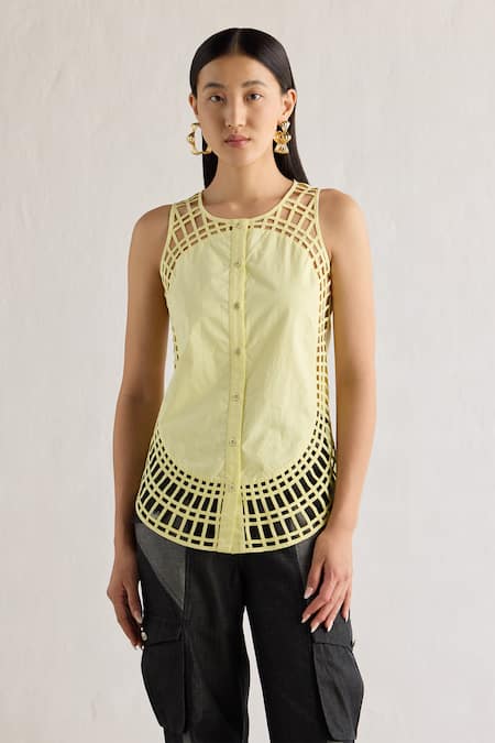 Mellowdrama Sunray Weave Panelled Top 