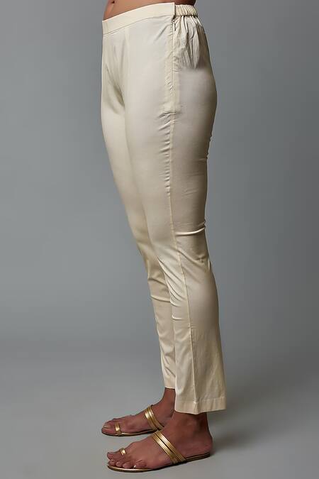 Blue Lotus Design Blue , Satin Round Neck Solid Cape Sleeve Top With Pant Online at Aza Fashions Blue Lotus Design_Blue , Satin Round Neck Solid Cape Sleeve Top With Pant _Online_at_Aza_Fashions