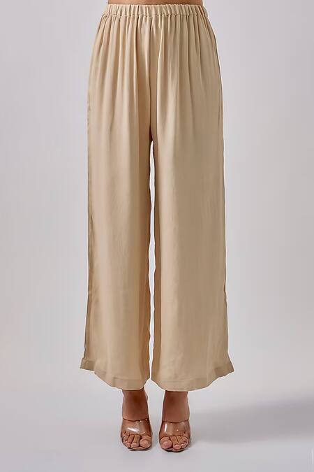 Buy Blue Lotus Design Yellow Crepe Lace V-neck Asymmetric Overlap Panel Kurta With Pant Online at Aza Fashions Buy_Blue Lotus Design_Yellow Crepe Lace V-neck Asymmetric Overlap Panel Kurta With Pant _Online_at_Aza_Fashions