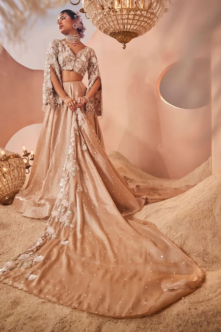 Sachkiran Bimbra Scattered Sequin Embroidered Lehenga Set 