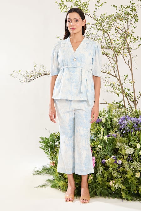 Meadow Toile De Jouy Print Jacket & Pant Set 