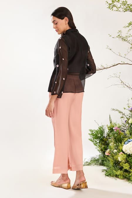 Meadow Sheer Floral Hand Embroidered Jacket 