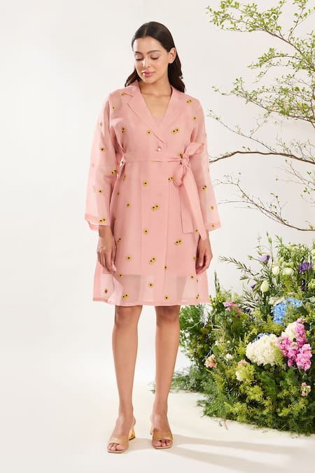 Meadow Hand Embroidered Coat Dress 