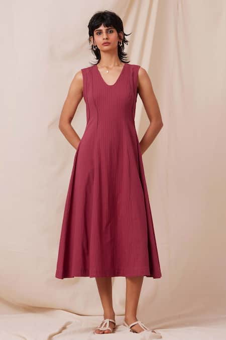 The Summer House Emy Solid Flared Dress 