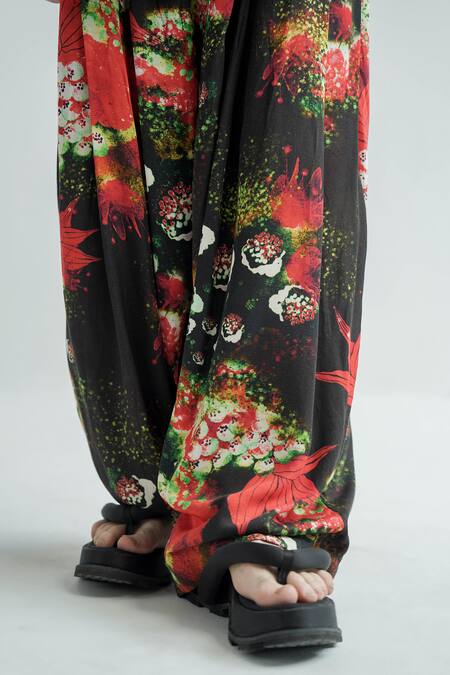 Buy Til Red Cotton Florid Print Jacket And Pant Set Online at Aza Fashions Buy_Til_Red Cotton Florid Print Jacket And Pant Set _Online_at_Aza_Fashions