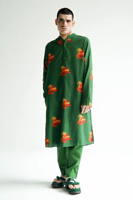 TIL Firefly Print Cotton Kurta & Pant Set 