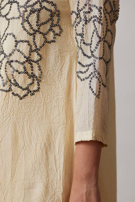 Buy One Not Two Off White Viscose, Silk, Modal, Satin Asymmetric A-line Kurta And Pant Set Online at Aza Fashions Buy_One Not Two_Off White Viscose, Silk, Modal, Satin Asymmetric A-line Kurta And Pant Set _Online_at_Aza_Fashions