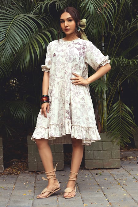 Akashi Clothing Hibiscus Print Breeze Dress 