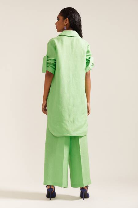 Mini Sondhi Flower Pot Oversized Embroidered Blazer With Trouser 