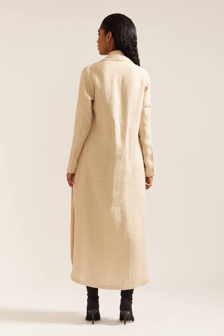 Mini Sondhi Oversized Double Breasted Embroidered Dress 