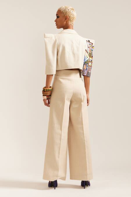 Mini Sondhi Picasso Structured Jacket With Pant 