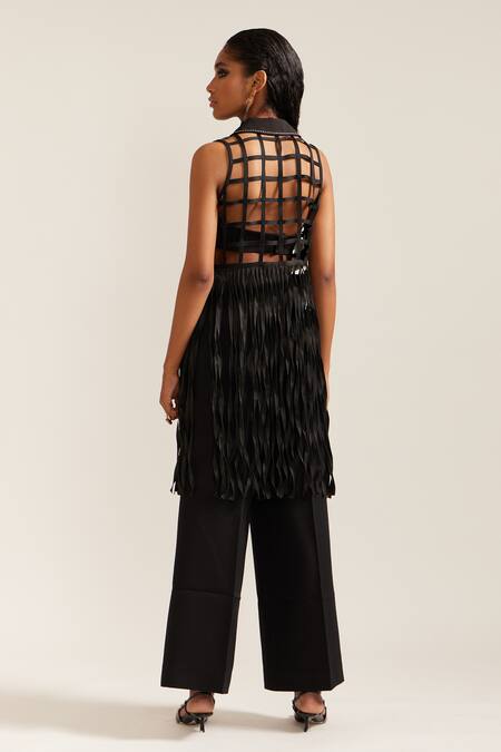 Mini Sondhi Fringe Psychedelic Jacket & Pant Set 