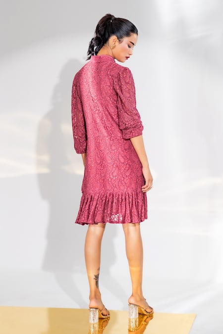 Enness Studio Bella Paisley Pattern Lace Dress 