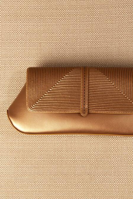 Shop_Ampm_Gold Crystals Izrah Cord Embellished Clutch _Online_at_Aza_Fashions