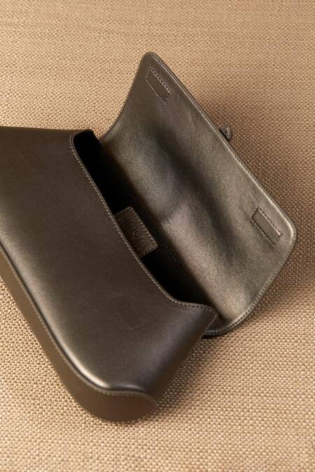 Buy_Ampm_Grey Chains Izrah Cord Work Clutch_Online_at_Aza_Fashions