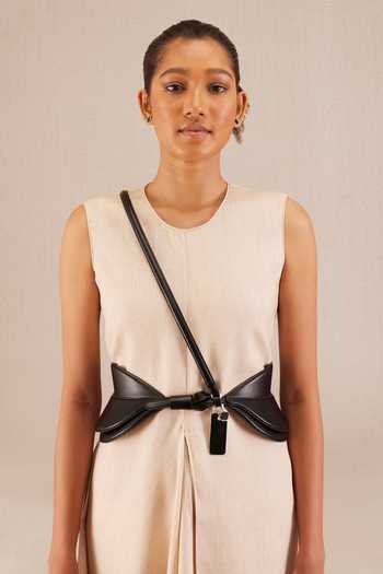 Ampm Black Riana Charm Belt Online at Aza Fashions Ampm_Black Riana Charm Belt_Online_at_Aza_Fashions