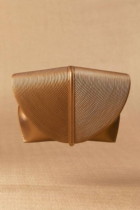 Buy_Ampm_Gold Myah Mini Cord Work Clutch