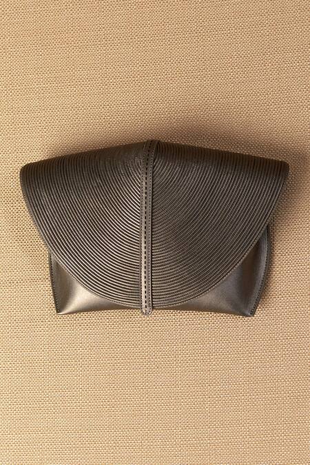 Shop_Ampm_Grey Chains Myah Mini Cord Embellished Clutch_Online_at_Aza_Fashions