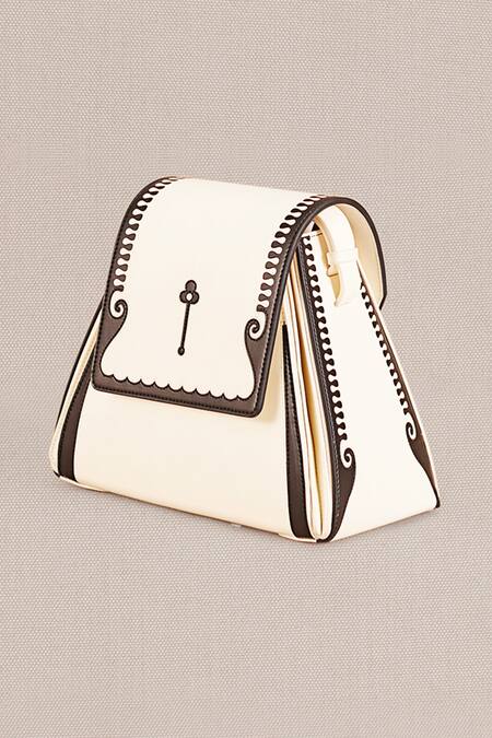 Shop_Ampm_Ivory Marham Inlay Design Bucket Bag_Online_at_Aza_Fashions