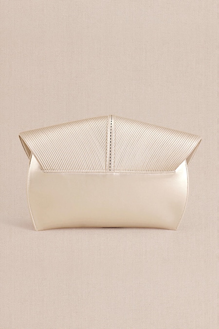 Shop Ampm Ivory Myah Textured Clutch at Aza Fashions Shop_Ampm_Ivory Myah Textured Clutch _at_Aza_Fashions
