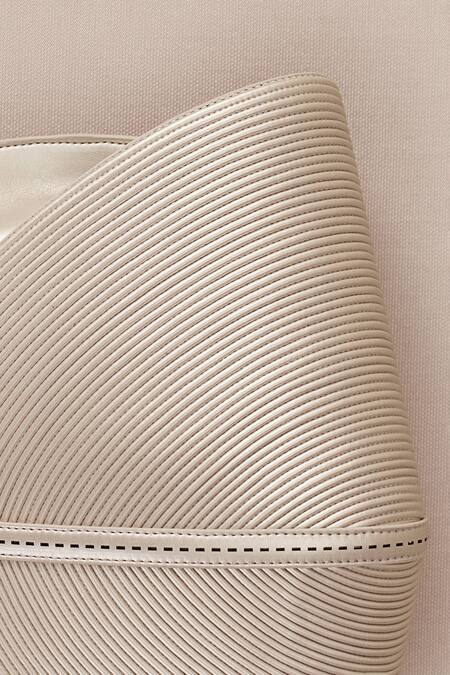 Ampm Ivory Myah Textured Clutch at Aza Fashions Ampm_Ivory Myah Textured Clutch _at_Aza_Fashions