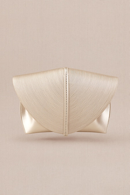 Shop Ampm Ivory Myah Textured Clutch Shop_Ampm_Ivory Myah Textured Clutch