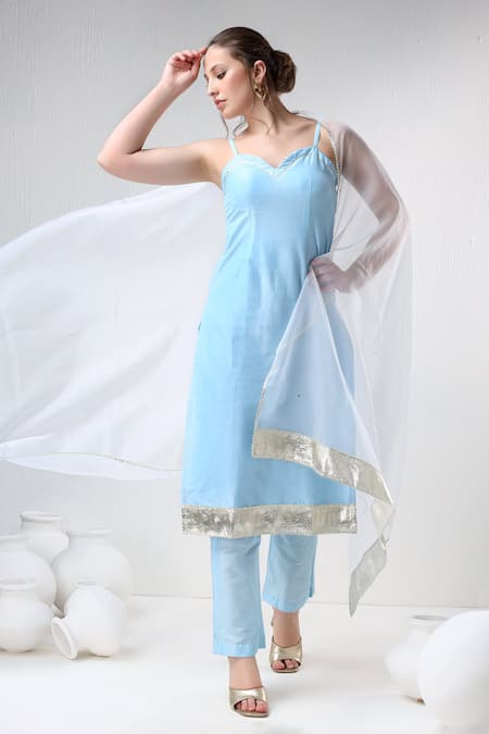 POMCHA JAIPUR Cotton Silk Kurta Pant Set 